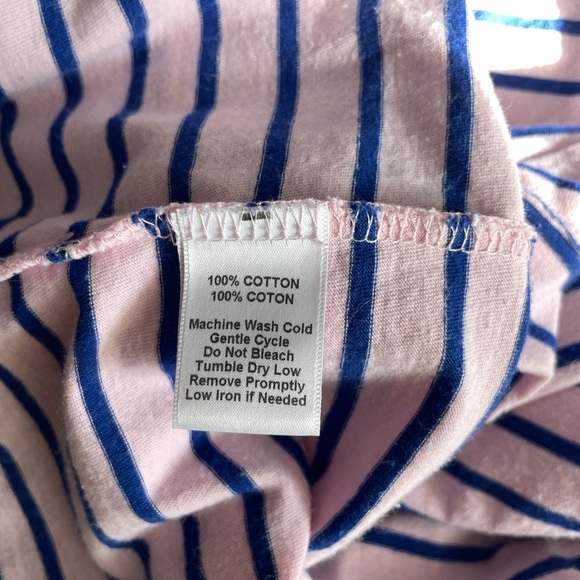 Cinq a Sept Striped Graphic Print Boat Neck Cotton T-Shirt Size Medium - Picture 7 of 8